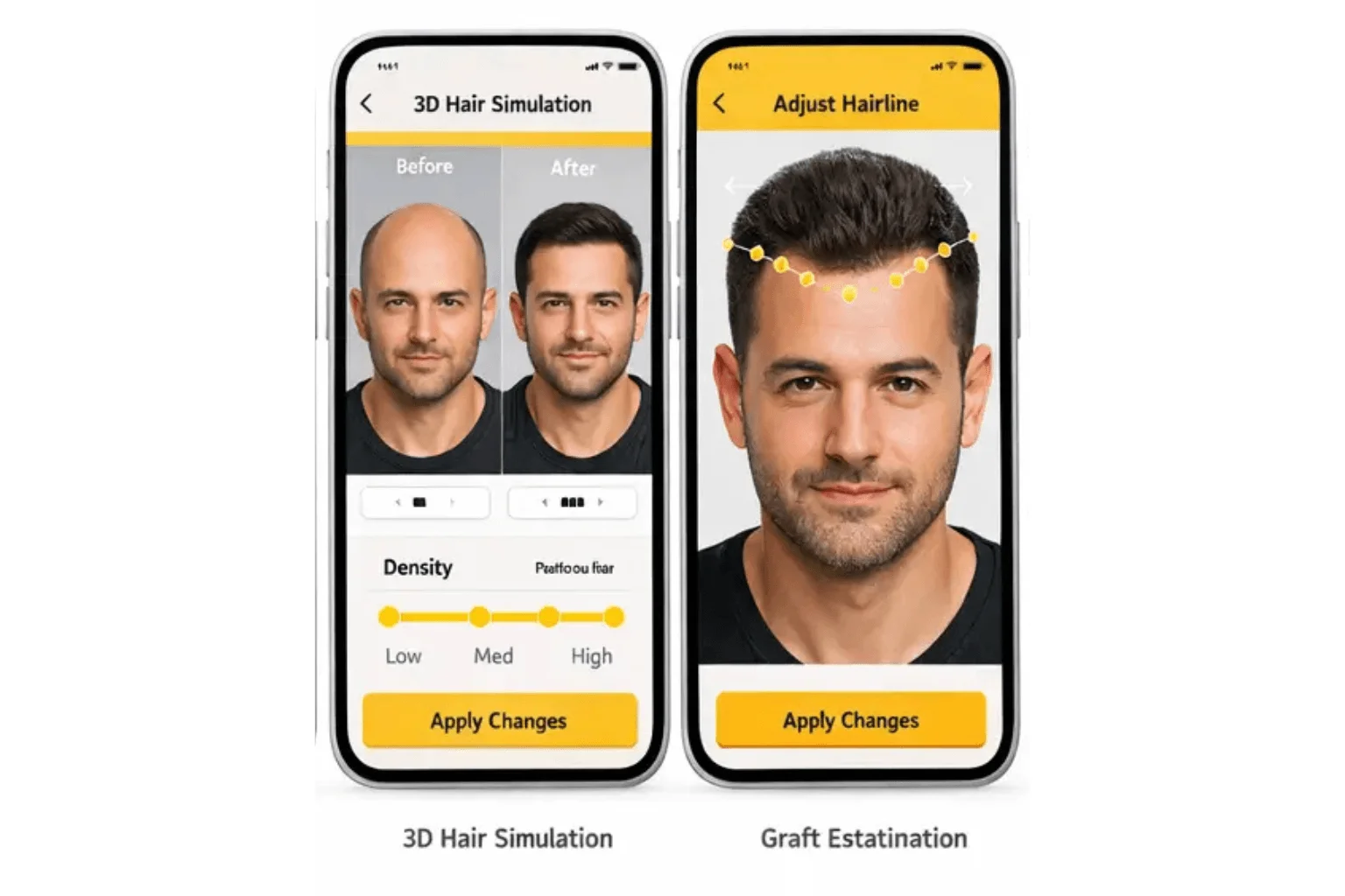 Real Time 3D Hair Transplant Simulation Using AR and Facial Landmark Mapping