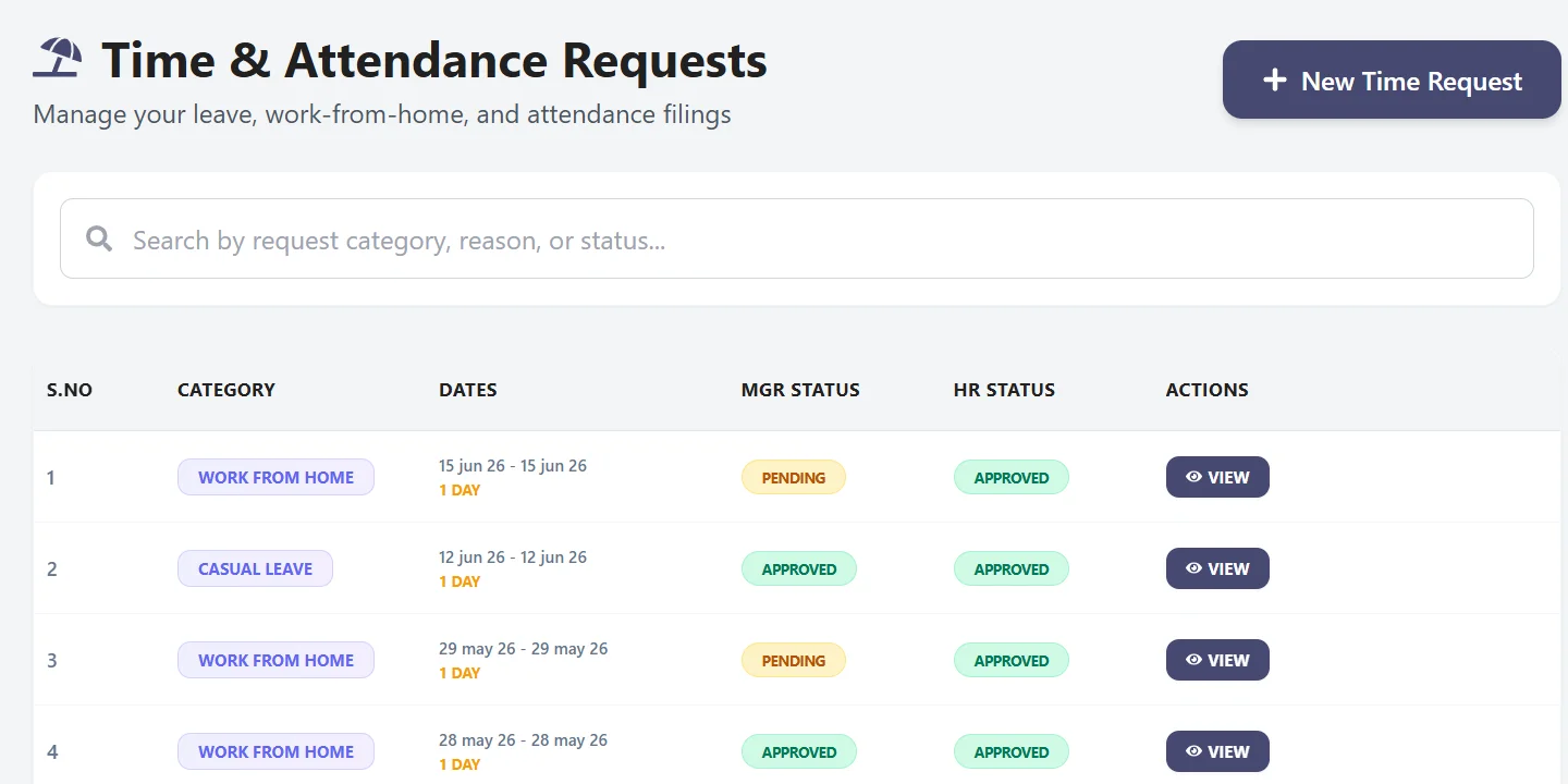 Dual Level Leave Governance With Atomic Rollback