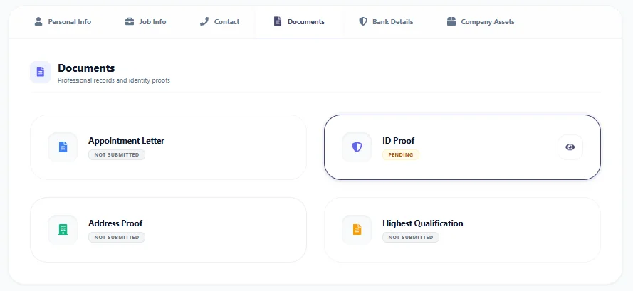 Employee Self Service Portal and Secure Document Verification