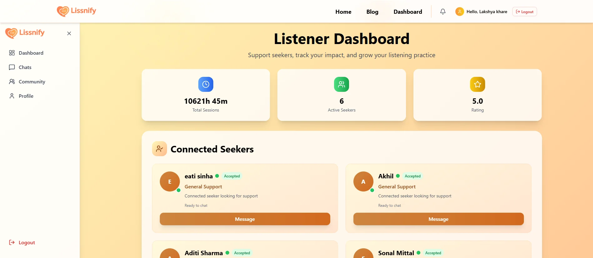 lissnify user register