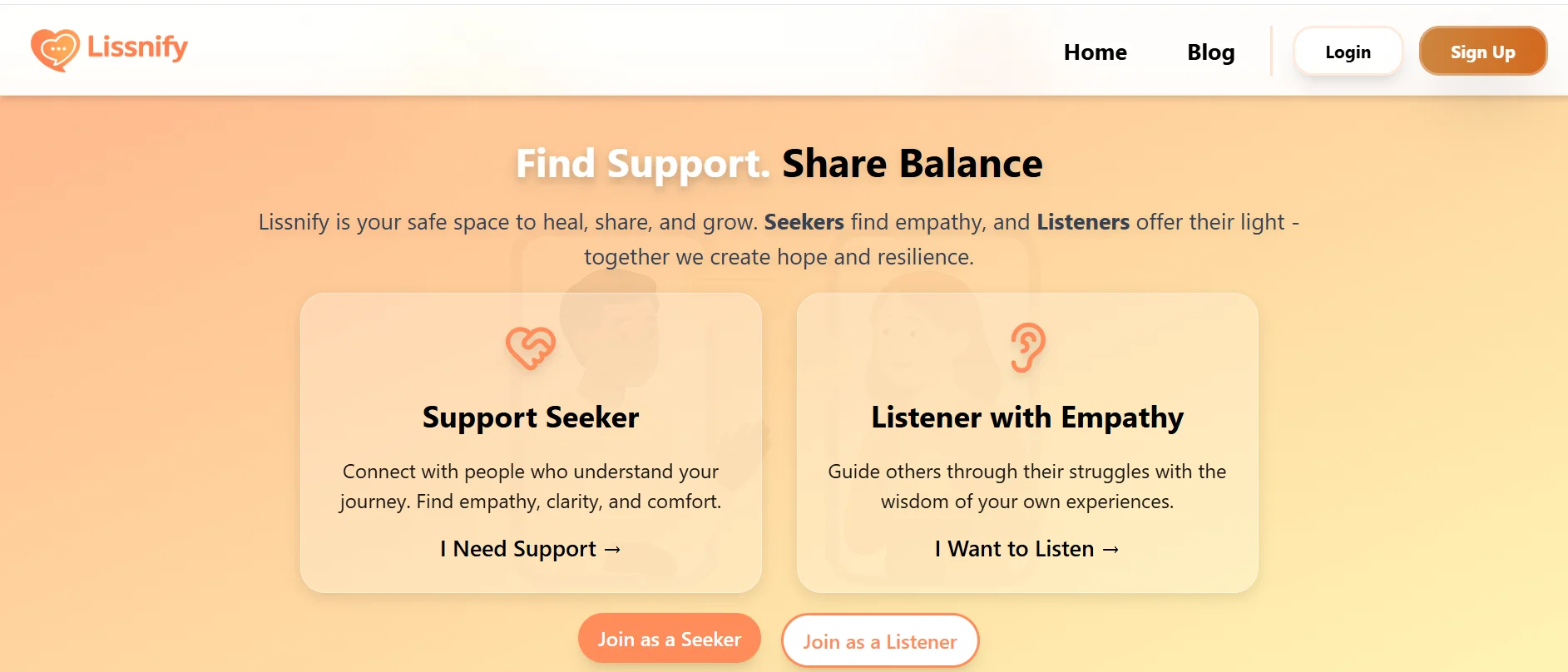 lissnify dashboard