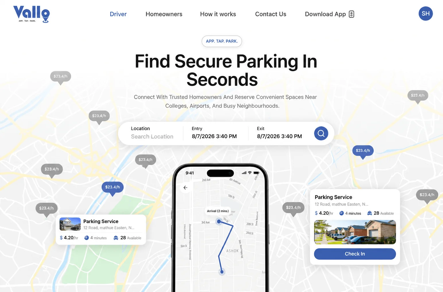 vallo parking case study mobile app development