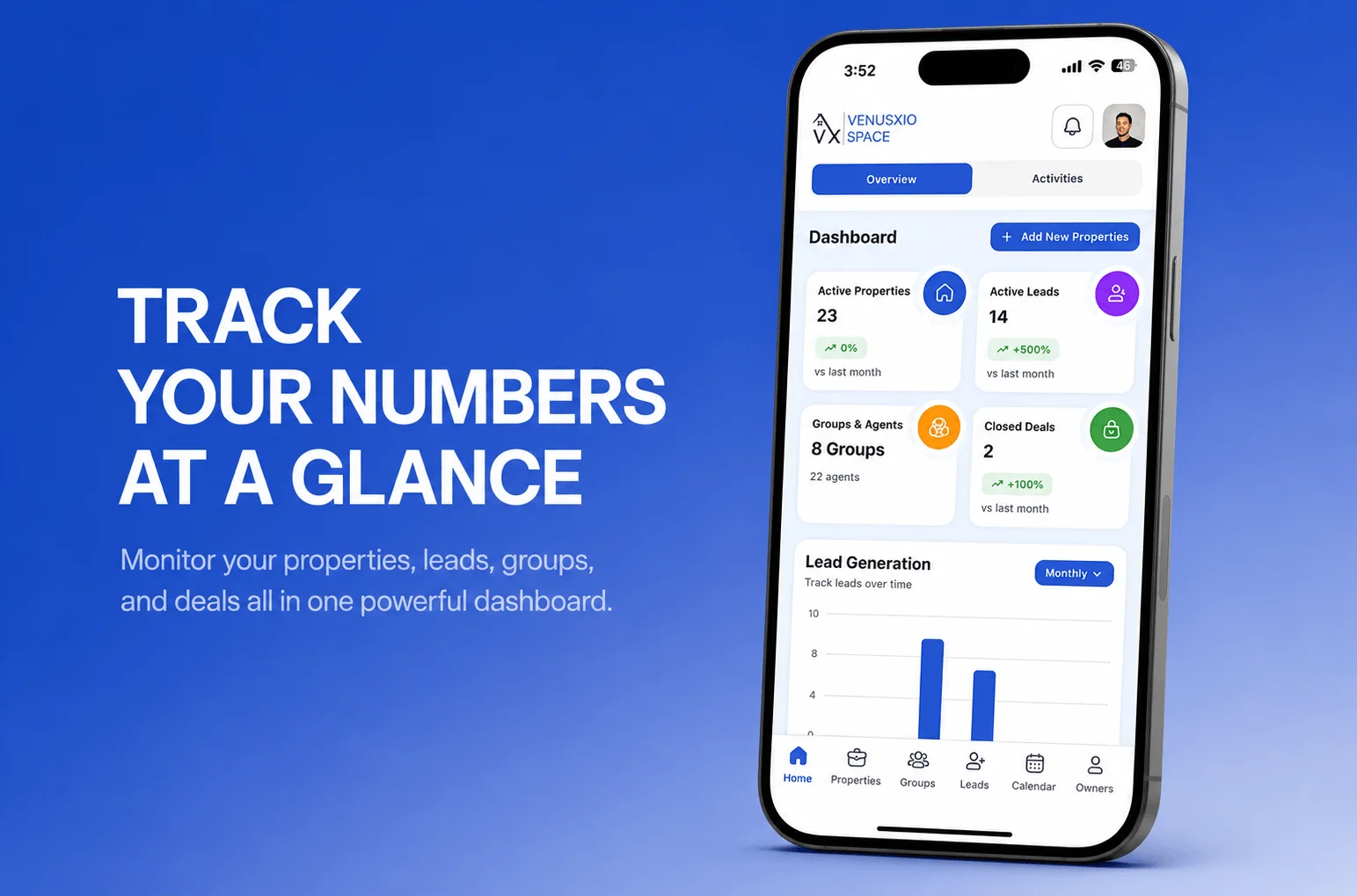 Property detail screen showing category-specific fields for a commercial listing