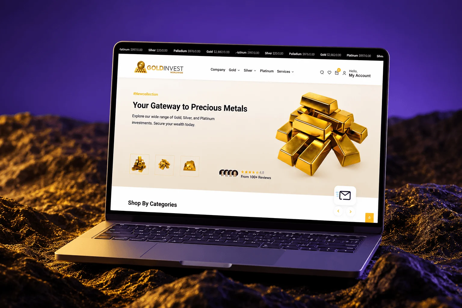 Connected OpenCart ecommerce architecture for Gold Invest Worldwide