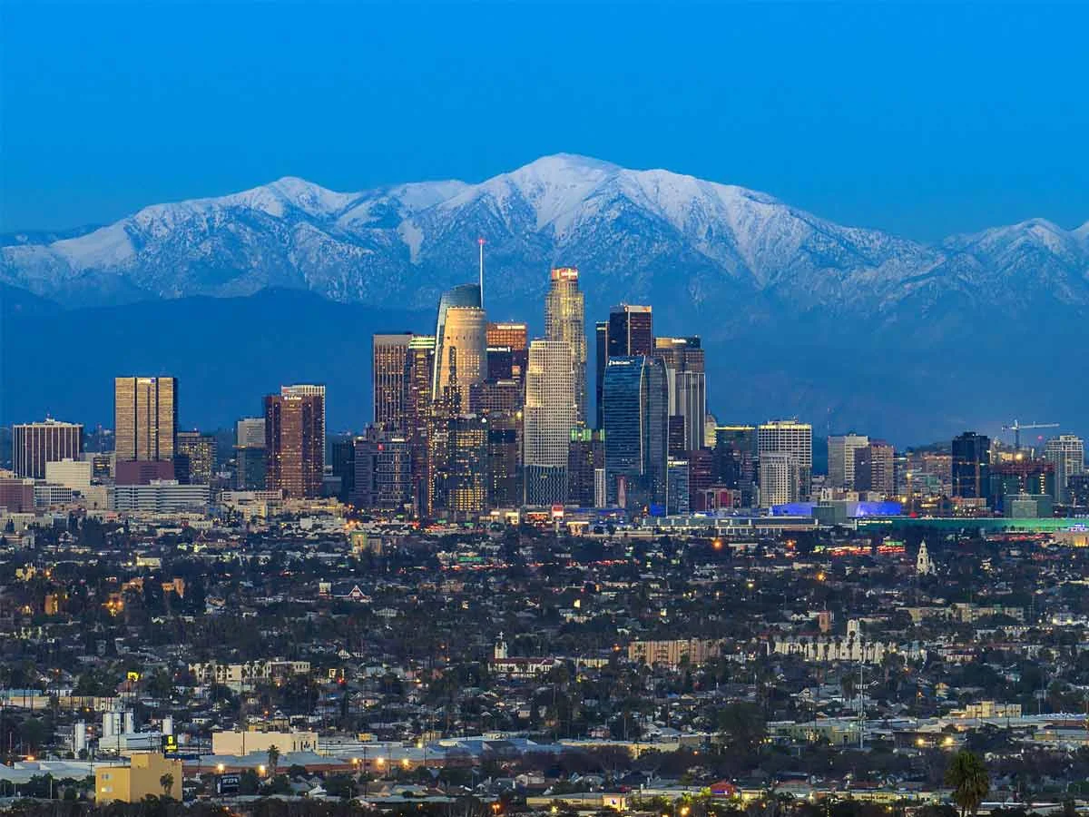 California skyline representing a hub for AI-driven software development and enterprise technology companies