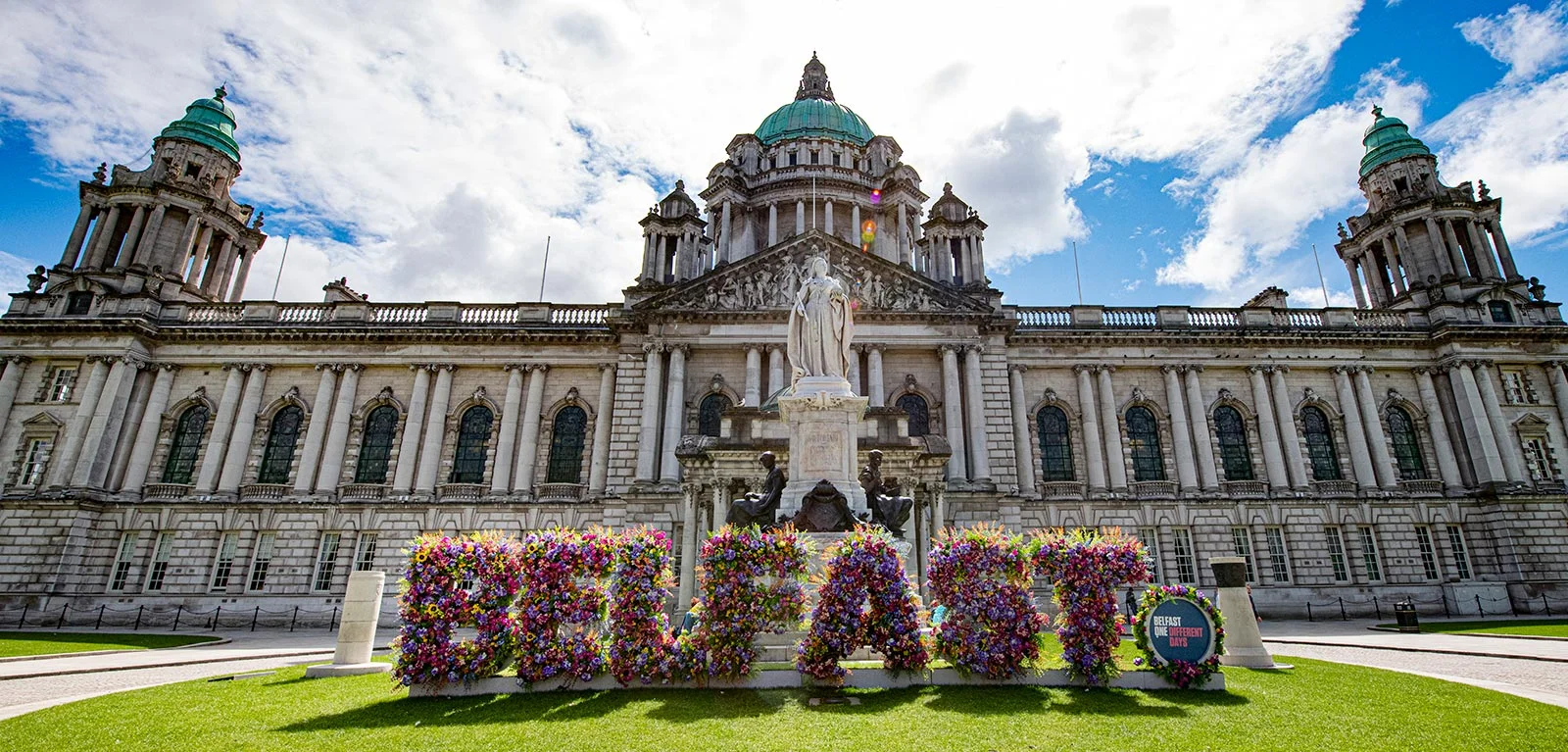Belfast city centre and Titanic Quarter representing the local technology and cyber security sector