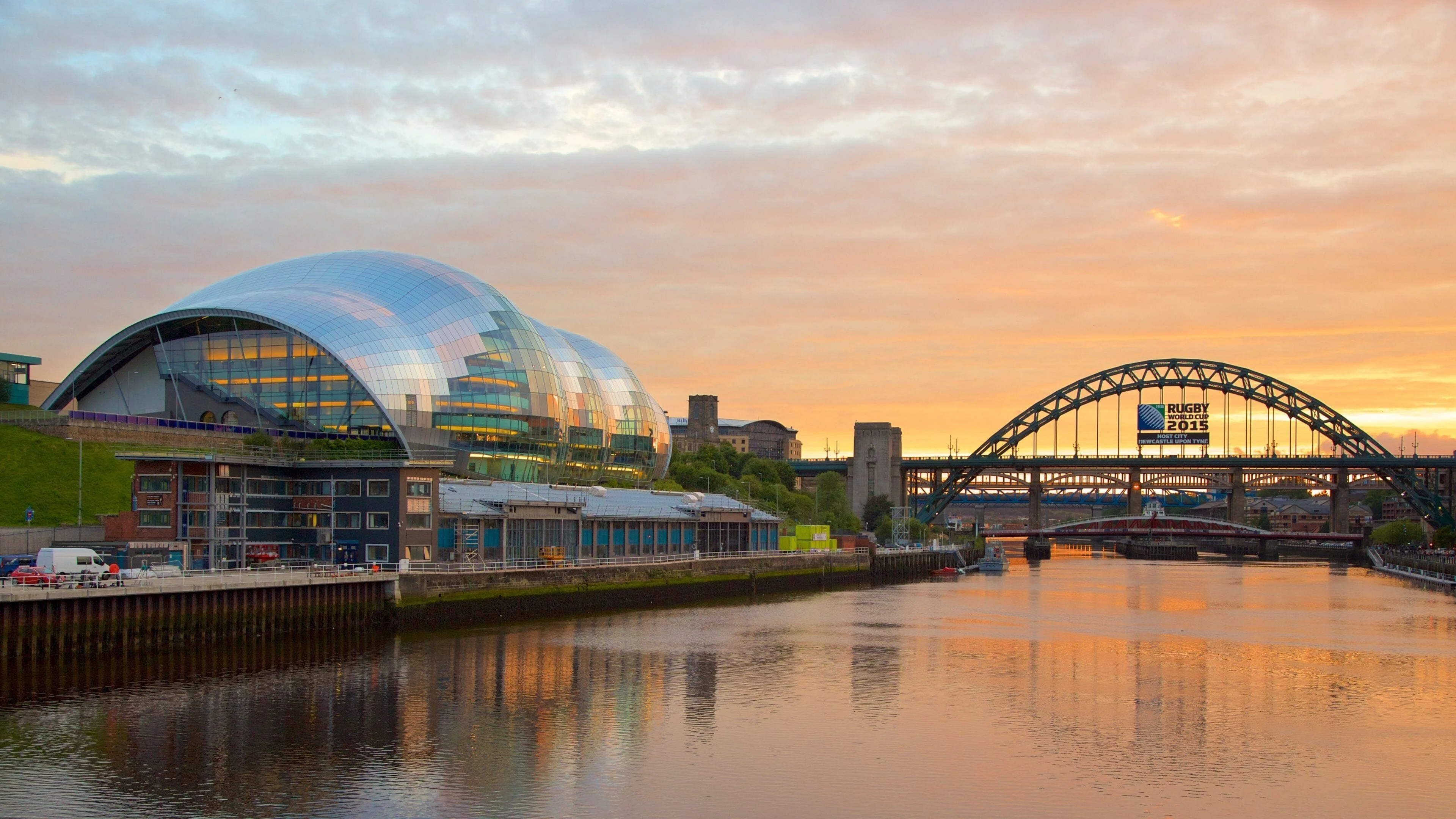 Newcastle upon Tyne quayside and Helix innovation district representing the local data and technology sector