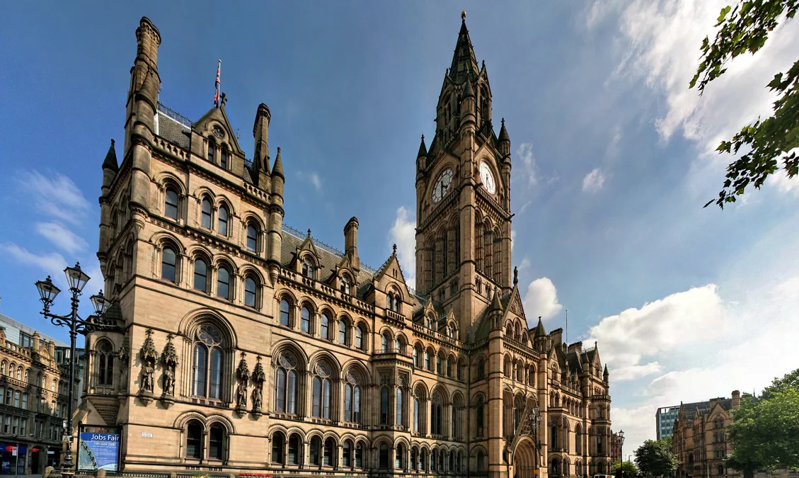 Manchester city skyline and Beetham Tower 