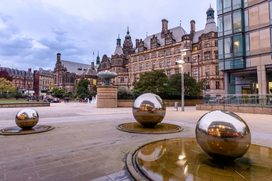 Sheffield city skyline, Akoode ecommerce development in Sheffield